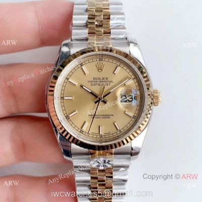 Swiss Grade Rolex ?r Datejust V2 Two Tone 36mm watch AAA AR Factory 1
