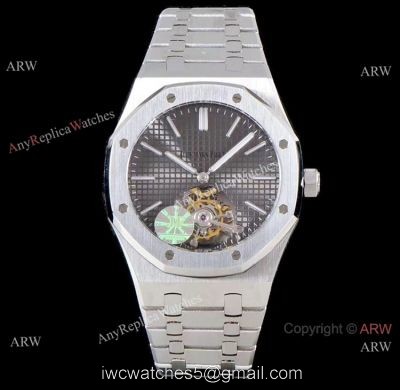 JF Factory Copy Audemars Piguet Royal Oak Tourbillon 26510 Stanless Steel Gray Rhodium Dial Watch 41mm 1