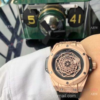 Low Price Replica Hublot Big Bang Sang Bleu Rose Gold watches 1