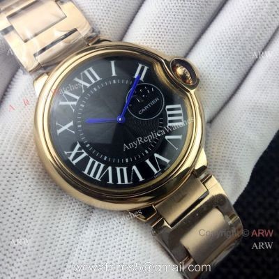 Clone Cartier Ballon Bleu AUTOMATIC Watches Rose Gold Moonphase Face 1