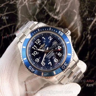 Copy Breitling Avenger Superocean II 43mm Watch Blue Dial Stainless Steel 1