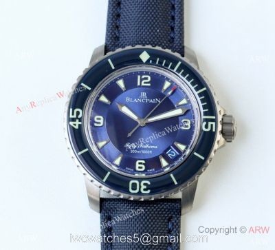 Swiss Copy Blancpain Fifty Fathoms Automatique Watch New Titanium Case Blue Dial 1