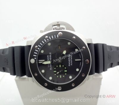 Copy Panerai Luminor Submersible SS Black Rubber Watch PAM 682 1