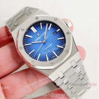 AP Audemars Piguet Royal Oak Selfwinding Stainless Steel Blue Watches New Replica 1