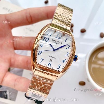 High Quality Longines Quartz Replica Watches Rose Gold Arabic Markers 1