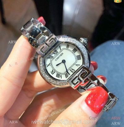 Rotonde de Cartier Stainless Steel White Watch 28mm Lady 1
