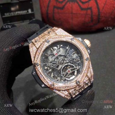 Copy Hublot Big Bang Special Edition Iced Out Full Diamond Watch Rose Gold Case 1