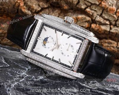 Replica Patek Philippe Gondolo SS Diamonds Watch White Moonphase Dial 1