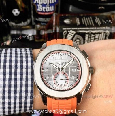 Japan grade Patek Philippe Aquanaut Chronograph Watch SS Silver Dial 1