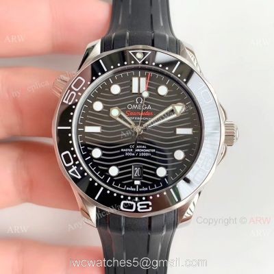 (OM Factory)Omega Seamaster 300 Replica Watch Black Rubber Strap Omega 8800 Movement 1