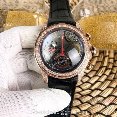 Corum Bubble Rose Gold Chronograph Face Watch for Sale Best Replica Corum Watches 1