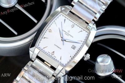 Copy Vacheron Constantin Malte Stainless Steel White Face Watch 40mm 1