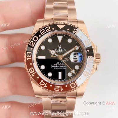 (EW) Replica Rolex GMT Master II Rose Gold 126715 Watch 40mm 1