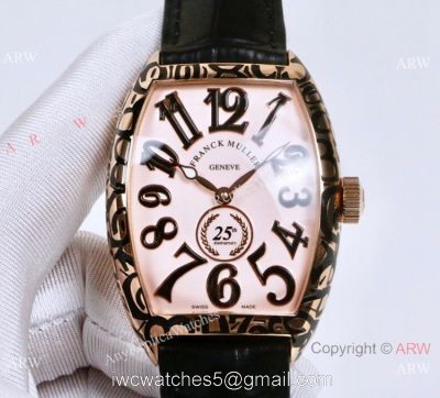 Copy Franck Muller Cintree Curvex 25th Anniversary Special Edition Watch Rose Gold 1