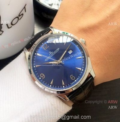 Jaeger leCoultre Master Ultra-Thin Men Watches SS Blue Dial 1