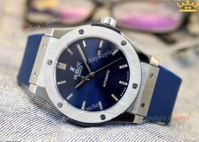 New Copy Hublot Classic Fusion Blue Dial Men Watch at ARW Replica Watches 1