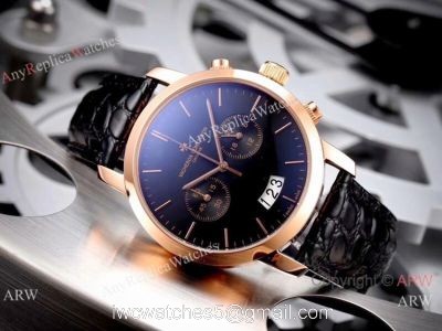 Copy Vacheron Constantin Geneve Chronograph Watches Rose Gold 1