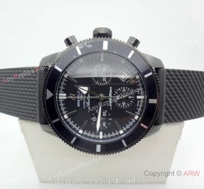 Solid Black Breitling Superocean Heritage II Replica Watches 1