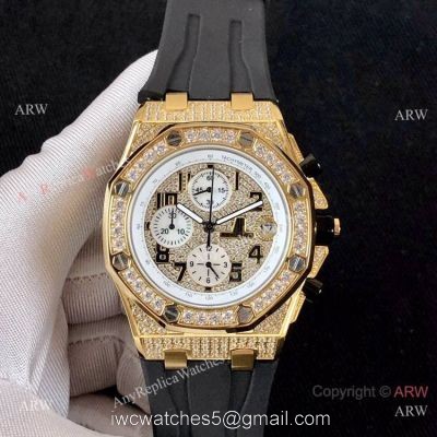 Copy Audemars Piguet Ice Royal Oak offshore Limited Edition Rubber Strap Watches 1