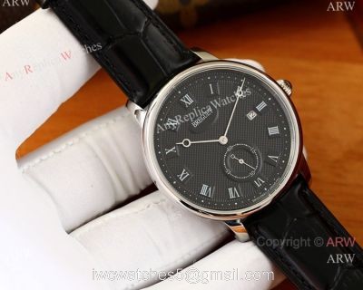 High Quality Breguet Classique Men Watch SS Black Roman Face 1