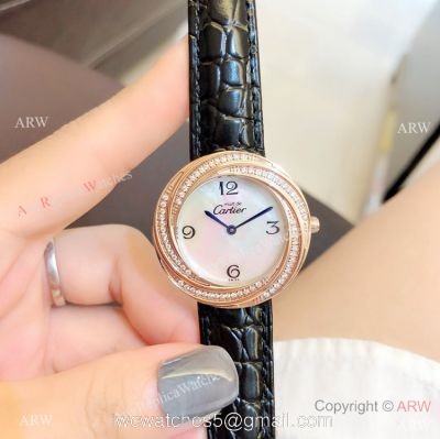 Perfect Replica Cartier Rose Gold White MOP Dial Watches For Sale 1