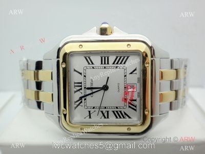 Panthere De Cartier Silver Dial Two Tone Men Watch 38mm 1