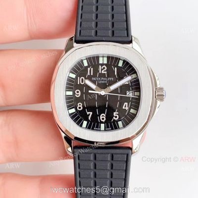 Copy Patek Philippe Aquanaut Luce 5067A SS Black Dial Watch Swiss Grade 1 1