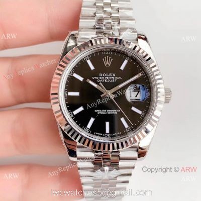 1:1 Super Clone Rolex Datejust II 904L Black Dial jubilee Watch Rolex AR Factory 1