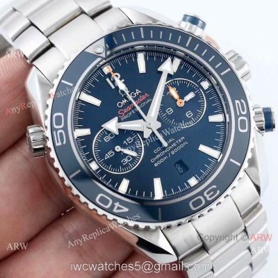 Omega Seamaster Planet Ocean 600m Stainless Steel BLUE Dial Watch Swiss 9300 Replica 1