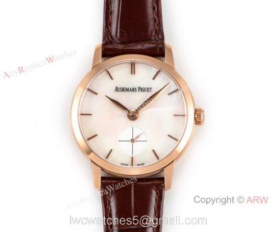 GBF Replica Audemars Piguet Jules Audemars Cal.3090 Watch Rose Gold White MOP Dial 1