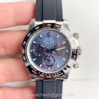 Noob Swiss 4130 Rolex Daytona Watch Blue Dial Rolex Oysterflex Replica Watch 1