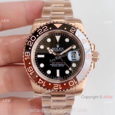 Noob Factory Replica Watches Rolex GMT-Master II Rose Gold watch 1