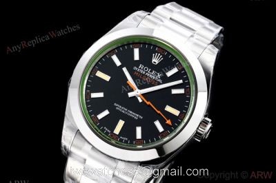 EX Factory Rolex Milgauss Swiss Eta 2836 Watch Stainless Steel Black Dial 1