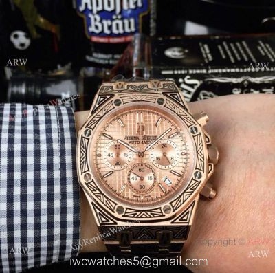 New Style Audemars Piguet Royal Oak Tattoo Watches Rose Gold Chronograph 1