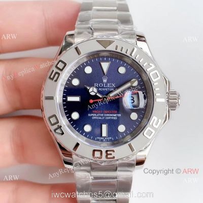 Noob factory Rolex Yacht-Master Stainless Steel Blue Face Watch V3 Version 1