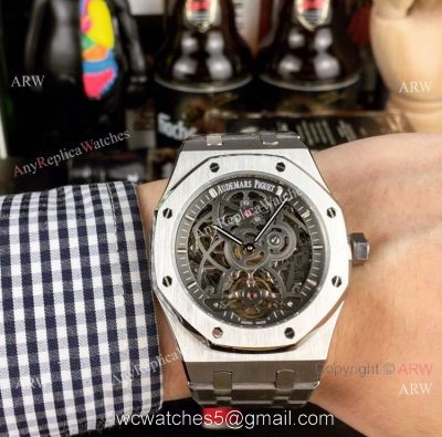 Fake AP Skeleton Royal Oak Stainless Steel 43mm Watch 1