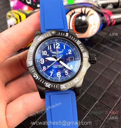 Breitling Colt Skyracer Chronometer Copy Watch Blue Rubber Strap 1