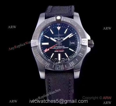 Replica Breitling Avenger II GMT 2836 SS Black Dial Watch GF Factory 1