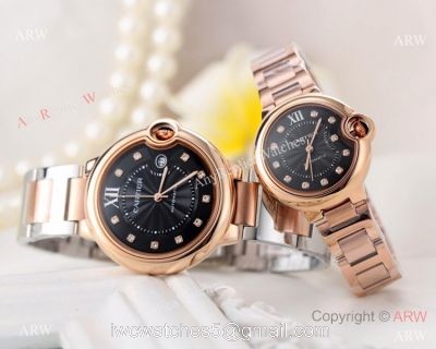 Clone Cartier Ballon Bleu Rose Gold Automatic Watches 42mm or 33mm 1