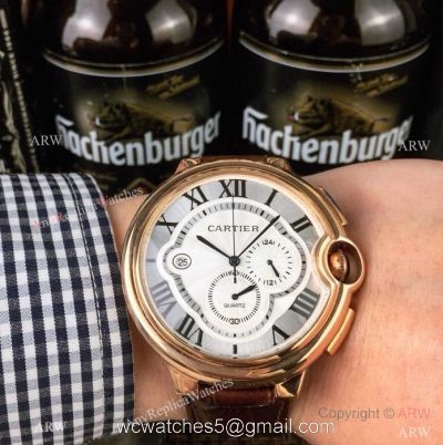 Copy Cartier Ballon Bleu Chronograph Rose Gold Watch Low Price 1