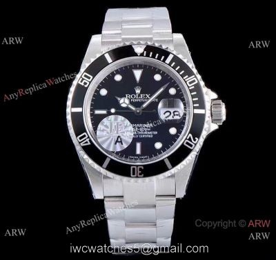 JF Factory Rolex Submariner 16610 Replica Watch Stainless Steel Black Dial 1