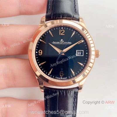 ZF Factory Jaeger-LeCoultre Master Control 39mm Watch Rose Gold Black Face 1