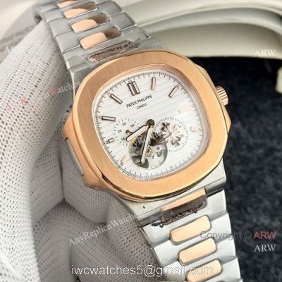 High End Patek Philippe Nautilus White Face Tourbillon Copy Watch For Men 1