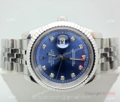 New Copy Oyster Perpetual Rolex Datejust Jubilee Stainless Steel Jubilee Blue Dial 40mm 1