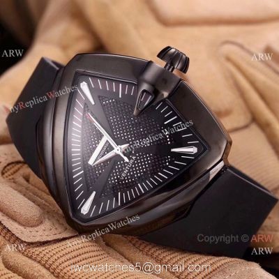 Copy Hamilton Ventura XXL Auto Elvis Anniversary Blacksteel Watch 45mm 1