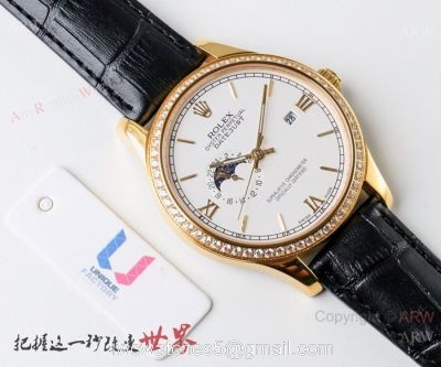 New Copy Rolex Datejust Moonphase Gold Watch Swiss 8217 Movement 1