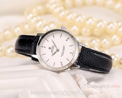 Japan Grade Rolex Oyster Perpetual Quartz Watches SS White Dial 1