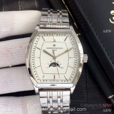 Stainless Steel Vacheron Constantin Replika Watch w/ Moon phase 1
