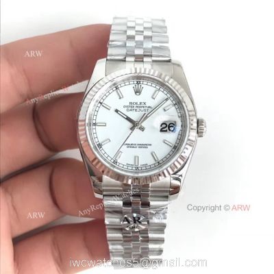 AR V2 Replica Rolex Datejust White Face Jubilee 36mm Watch Rolex AR Factory 1
