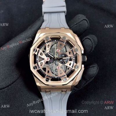 New Copy Audemars Piguet Royal Oak Offshore Limited Edition Watch Rose Gold Grey Face 1